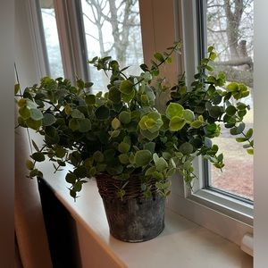 Fake eucalyptus plant decor